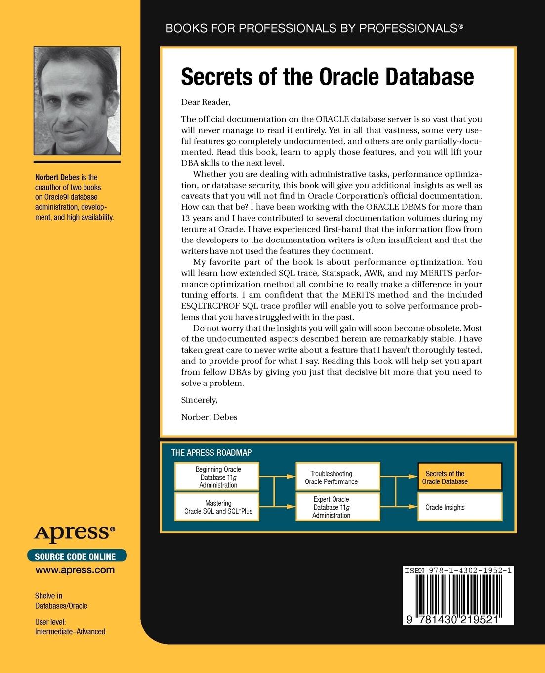 Rückseitencover Secrets of the Oracle Database