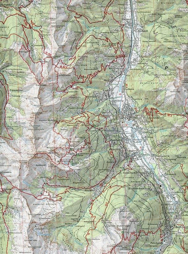 Beispielinhalt (Bild) DAV Alpenvereinskarte 45/1 Niedere Tauern I. 1 : 50 000 Wegmarkierung