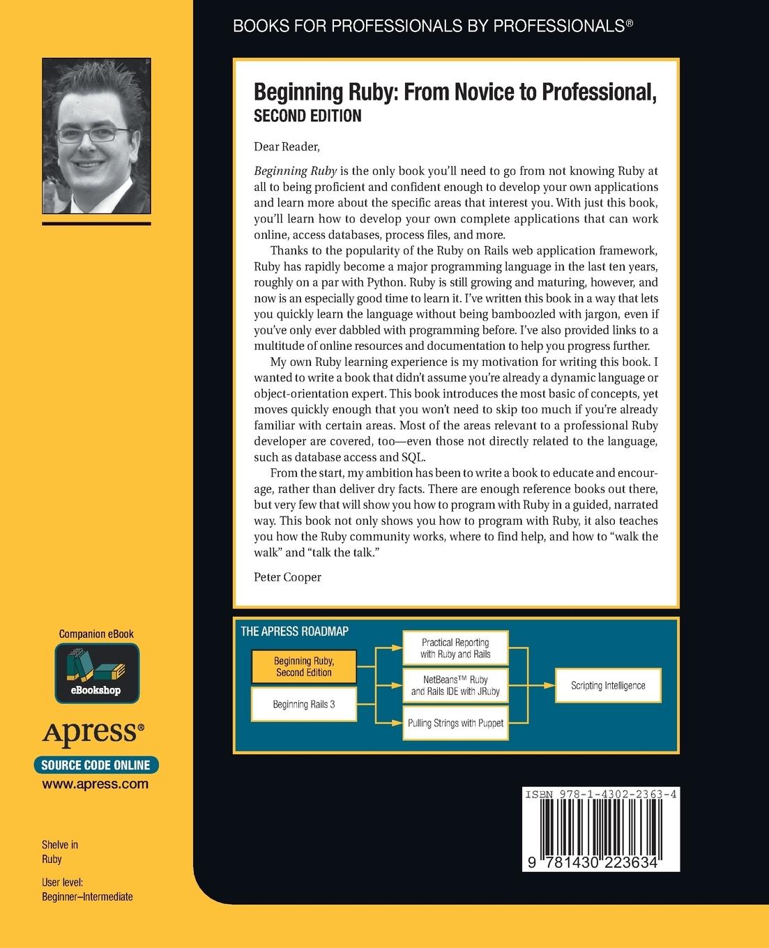 Rückseitencover Beginning Ruby