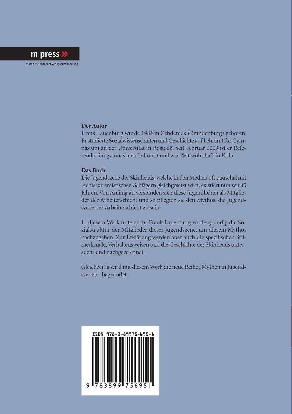 Rückseitencover 40 Jahre Skinheads
