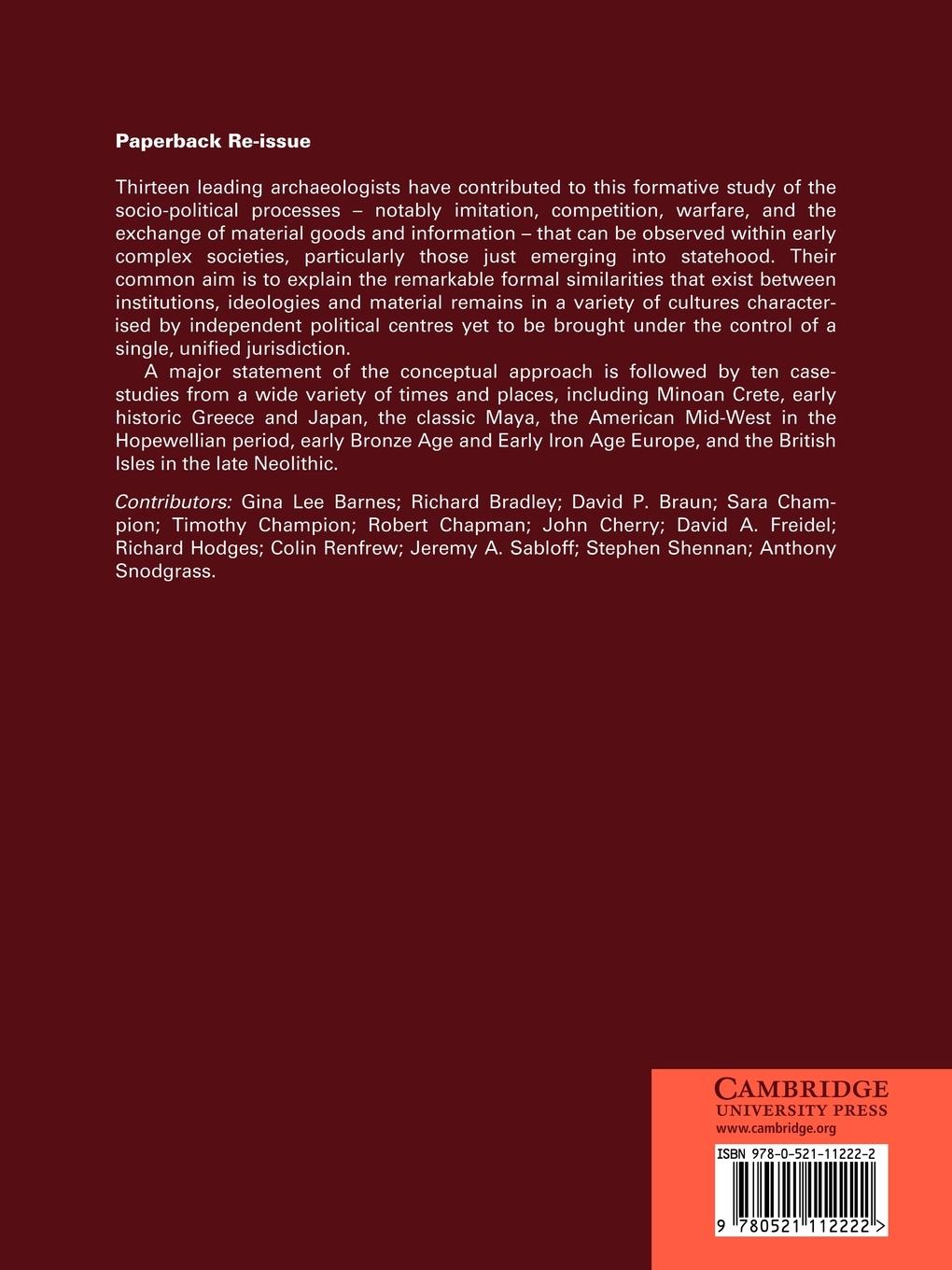 Rückseitencover Peer Polity Interaction and Socio-Political Change
