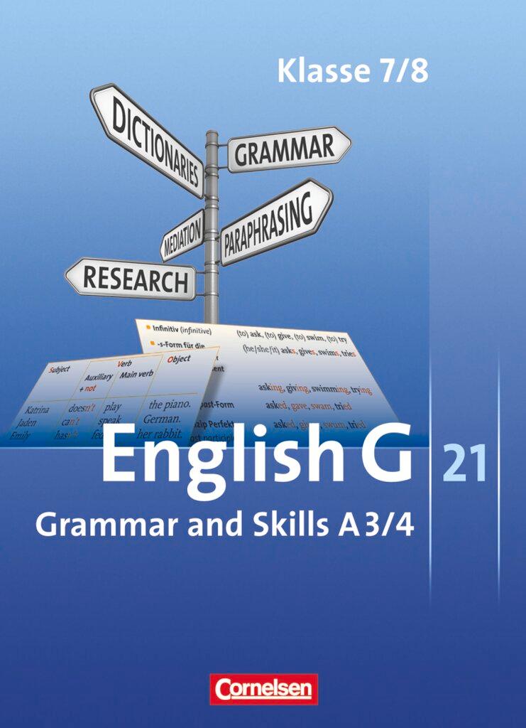 Vorderes Coverbild English G 21. Ausgabe A 3 und A 4. Grammar and Skills
