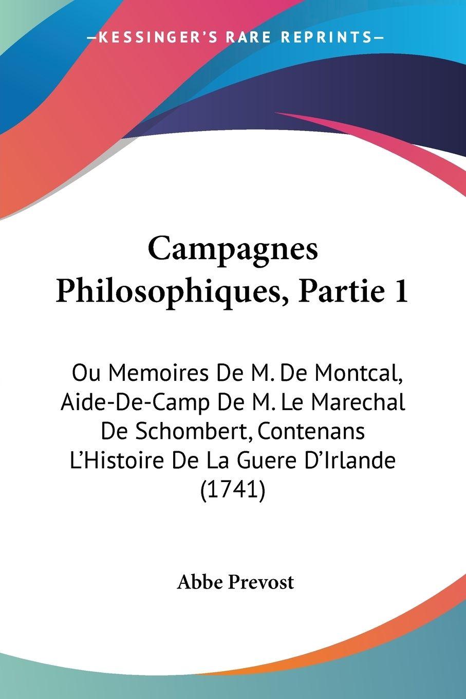 Vorderes Coverbild Campagnes Philosophiques, Partie 1