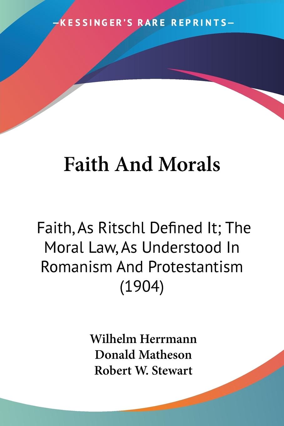 Vorderes Coverbild Faith And Morals