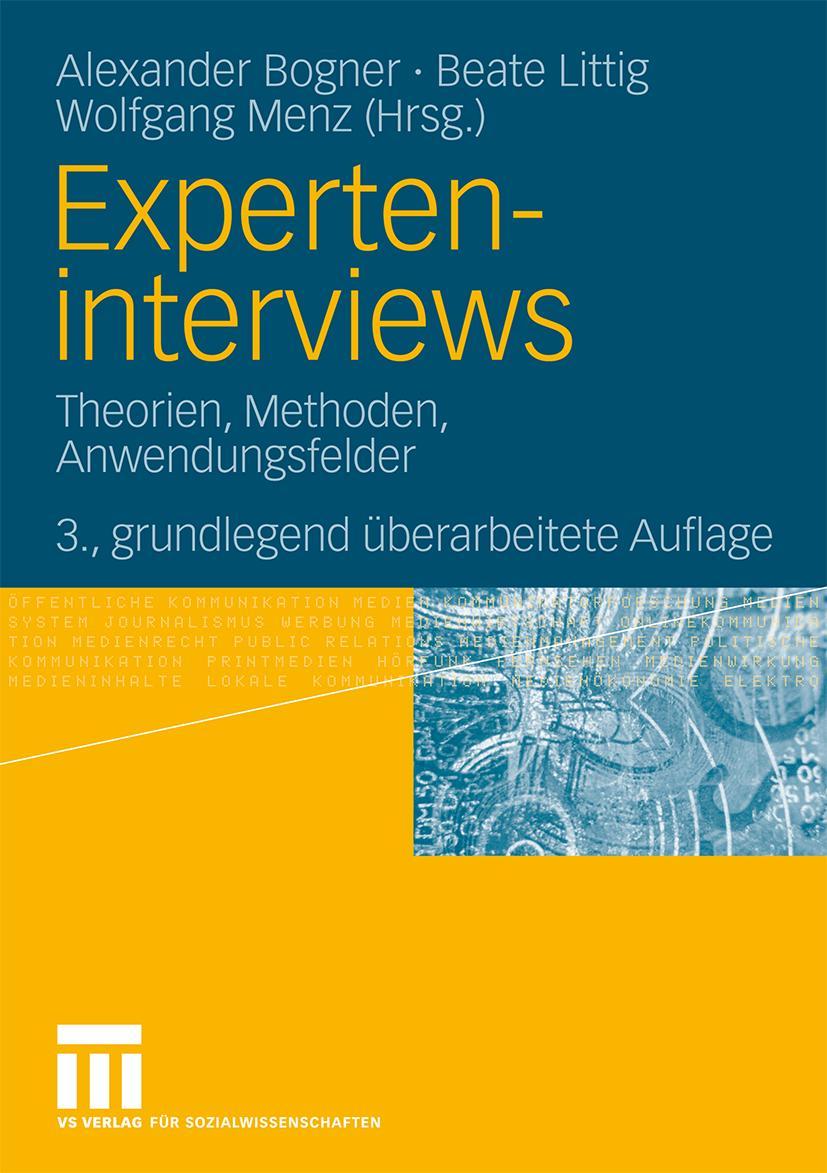 Vorderes Coverbild Experteninterviews
