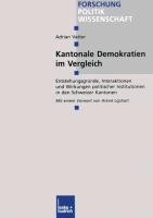 Vorderes Coverbild Kantonale Demokratien im Vergleich