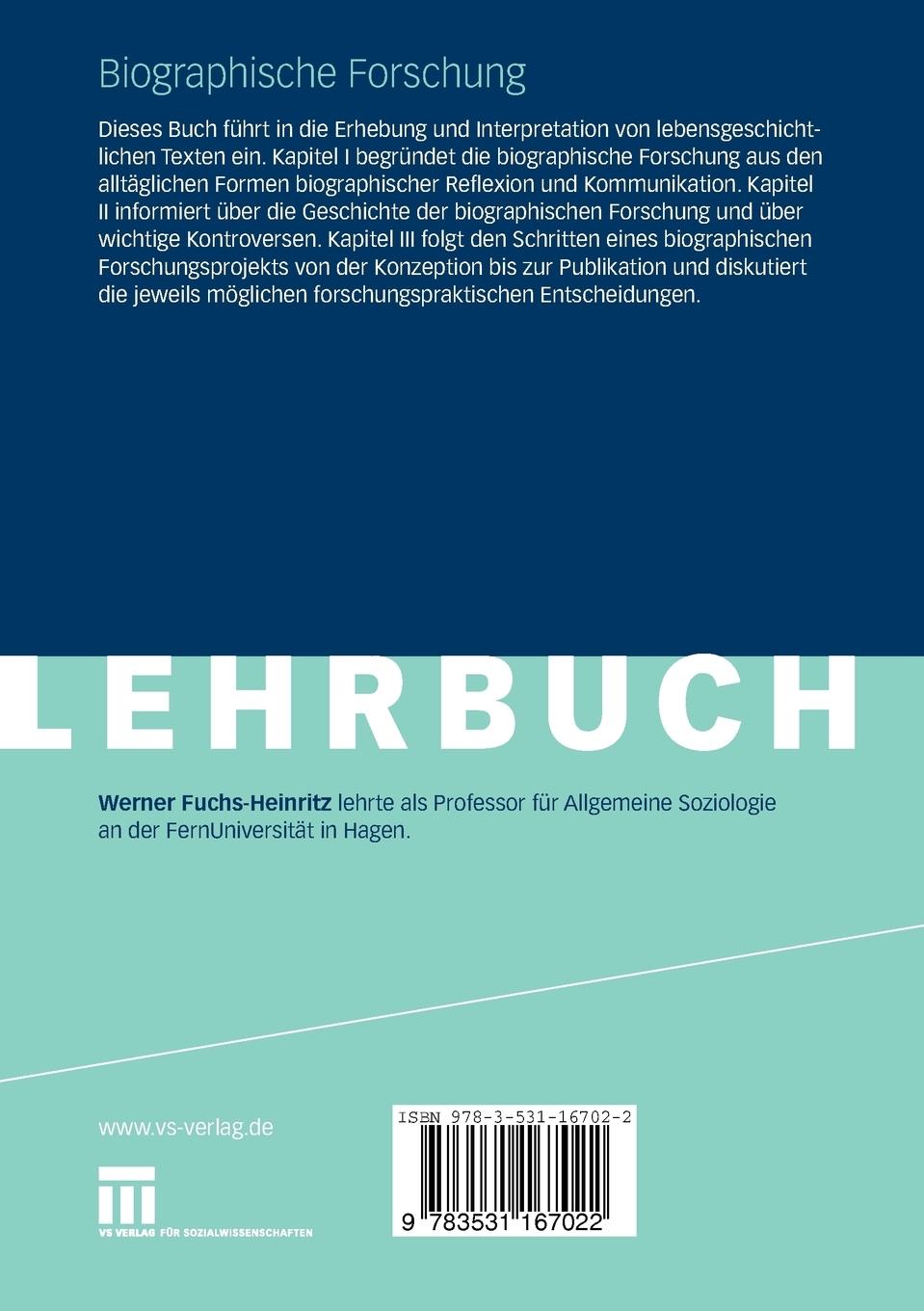 Rückseitencover Biographische Forschung