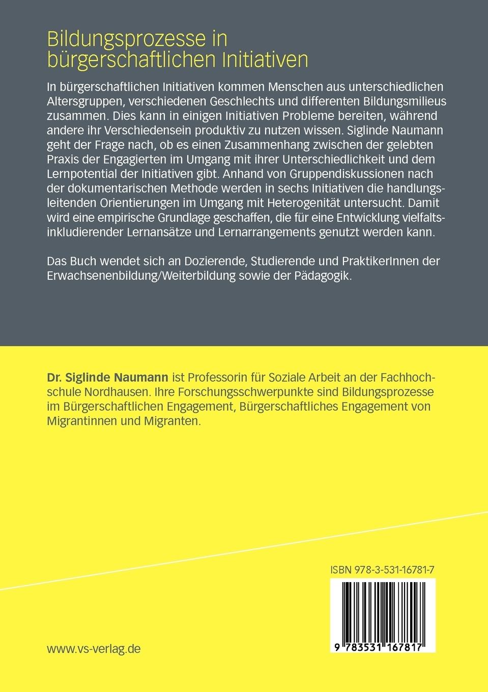 Rückseitencover Bildungsprozesse in bürgerschaftlichen Initiativen