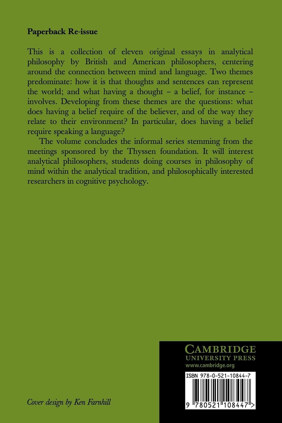 Rückseitencover Language Mind and Logic