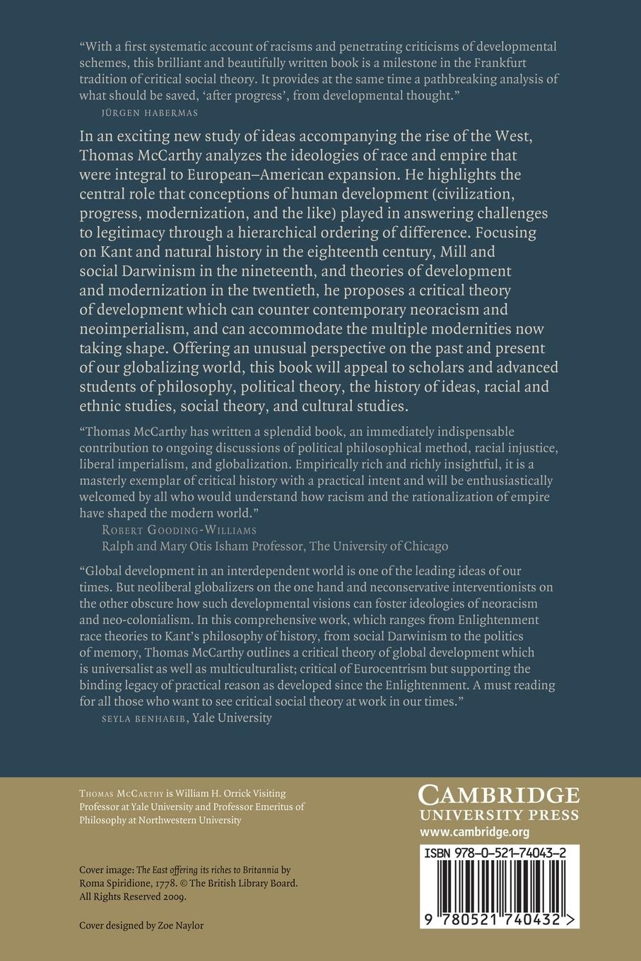 Rückseitencover Race, Empire, and the Idea of Human Development