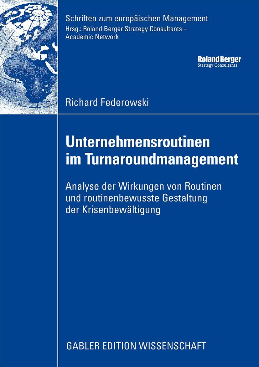 Vorderes Coverbild Unternehmensroutinen im Turnaroundmanagement