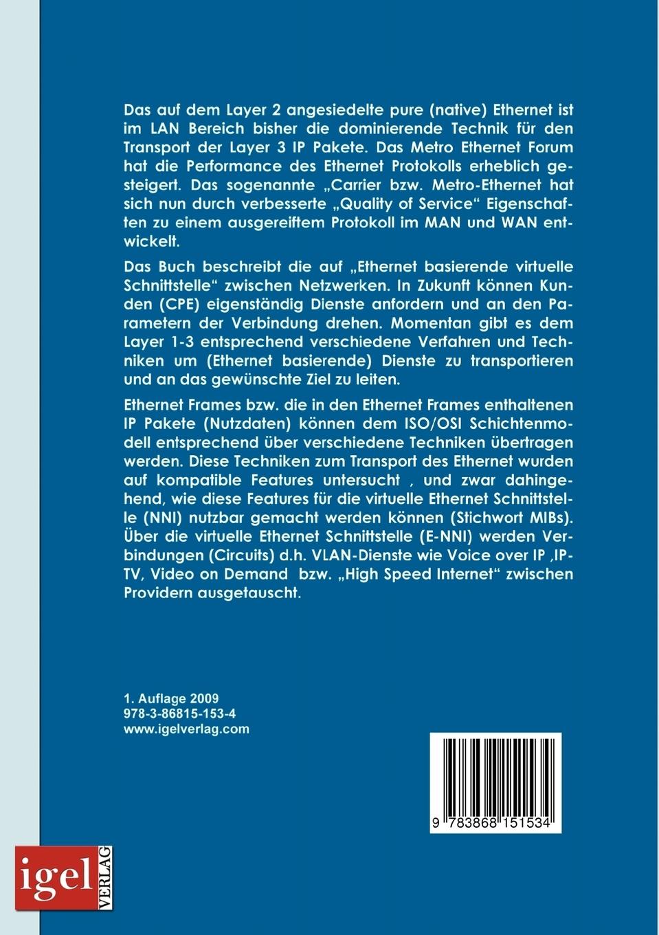 Rückseitencover Ethernet Network- to Network Interconnection (E-NNI)