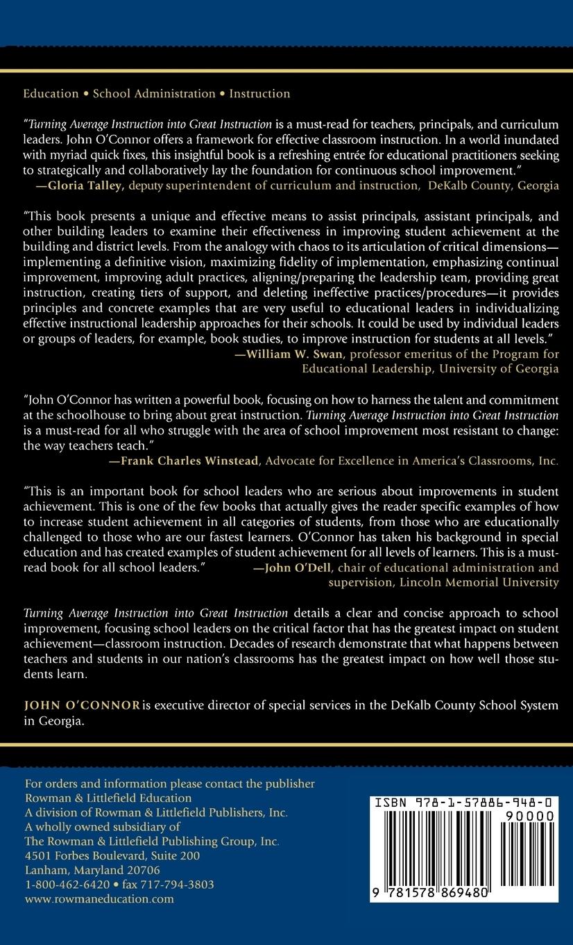 Rückseitencover Turning Average Instruction into Great Instruction