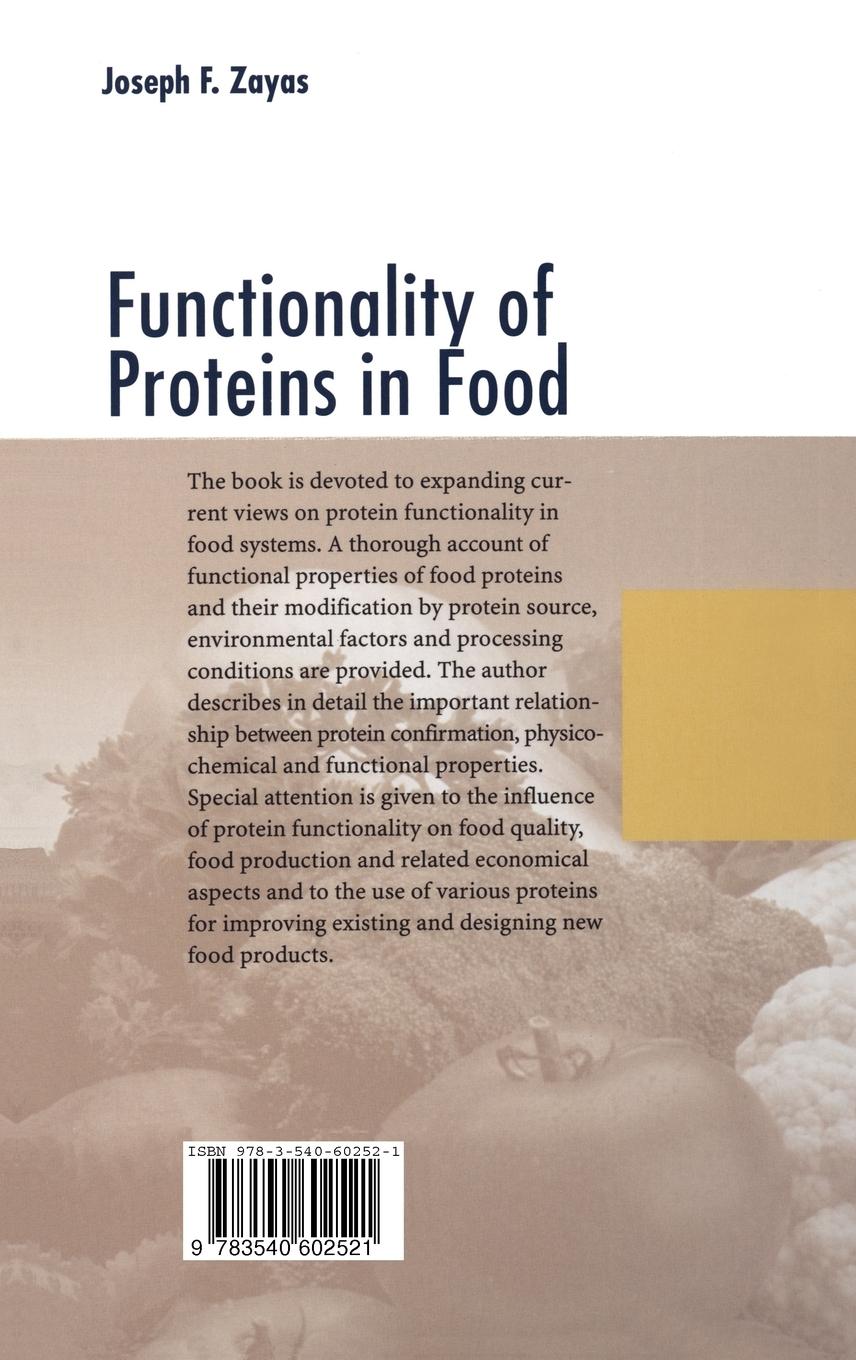 Rückseitencover Functionality of Proteins in Food