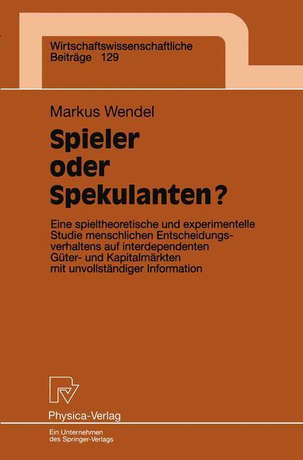 Vorderes Coverbild Spieler oder Spekulanten?