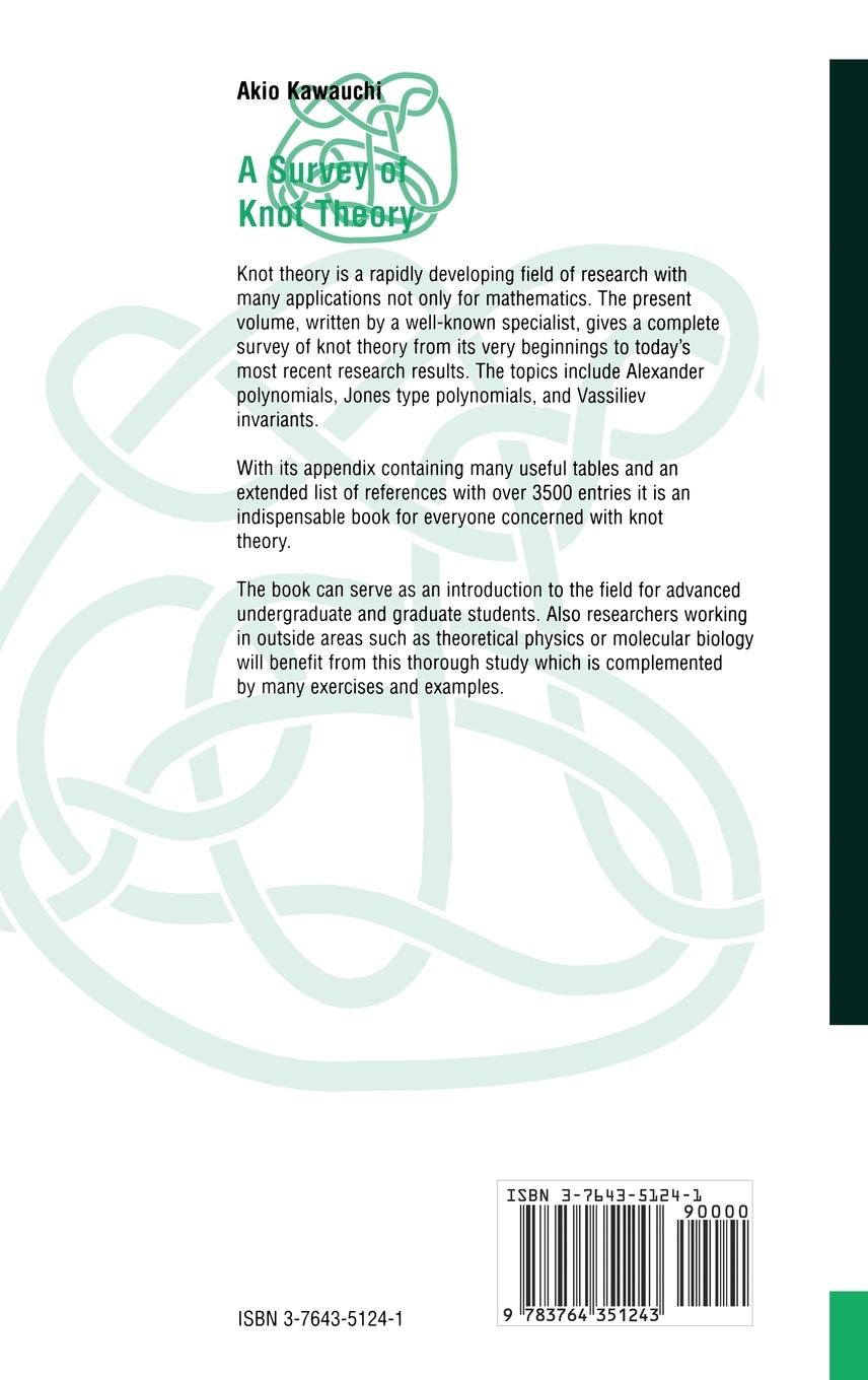Rückseitencover A Survey of Knot Theory