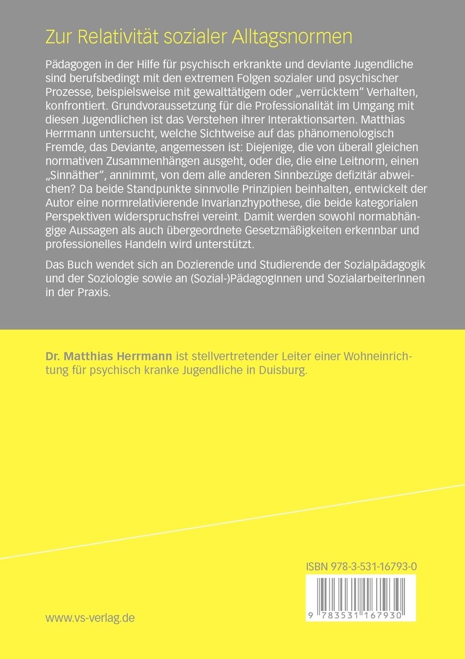 Rückseitencover Zur Relativität sozialer Alltagsnormen