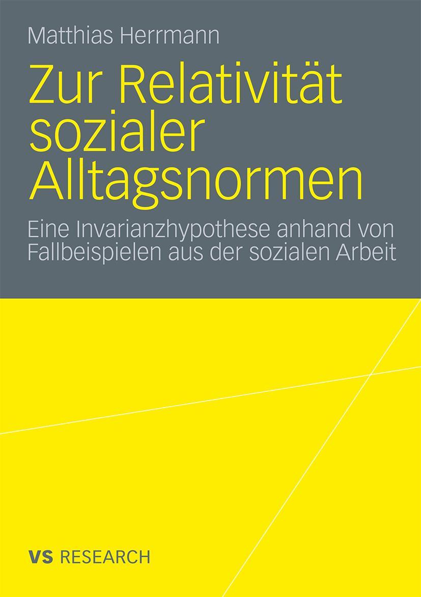 Vorderes Coverbild Zur Relativität sozialer Alltagsnormen