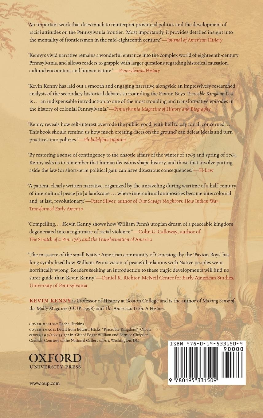 Rückseitencover Peaceable Kingdom Lost