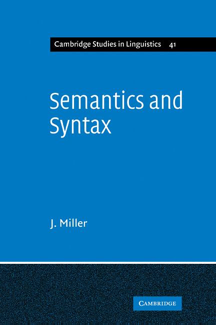 Vorderes Coverbild Semantics and Syntax