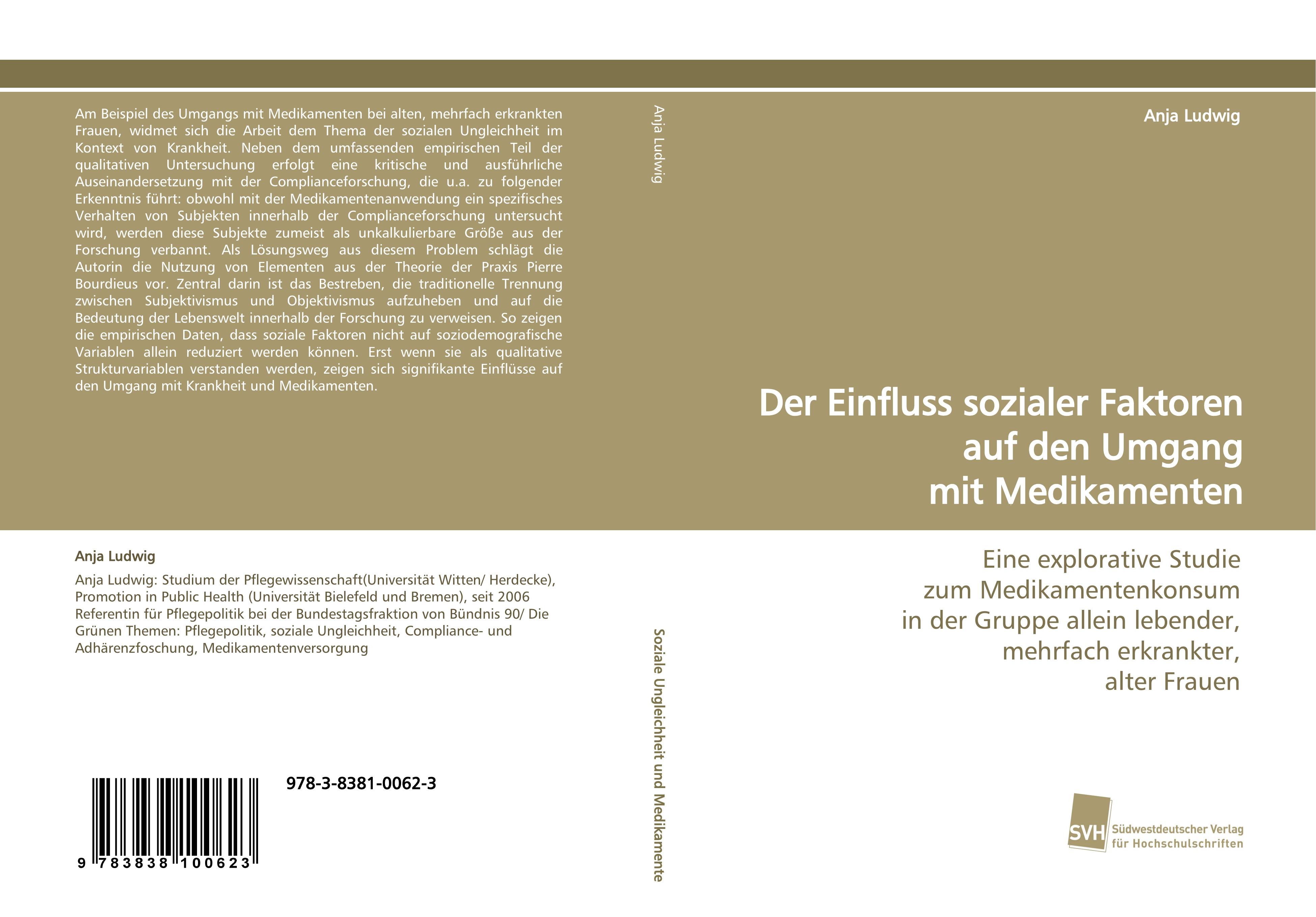Vorderes Coverbild Der Einfluss sozialer Faktoren auf den Umgang mit Medikamenten
