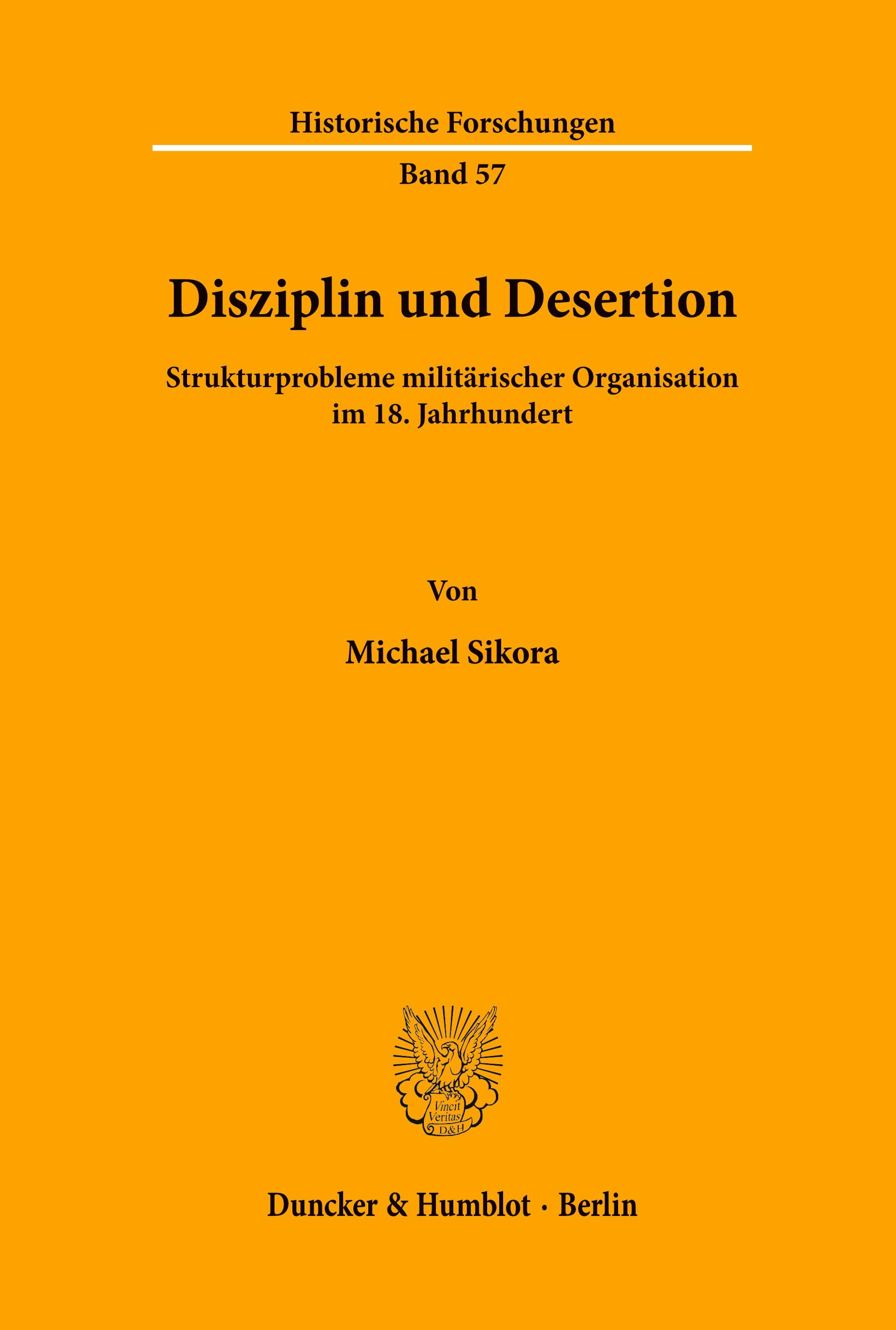 Vorderes Coverbild Disziplin und Desertion.