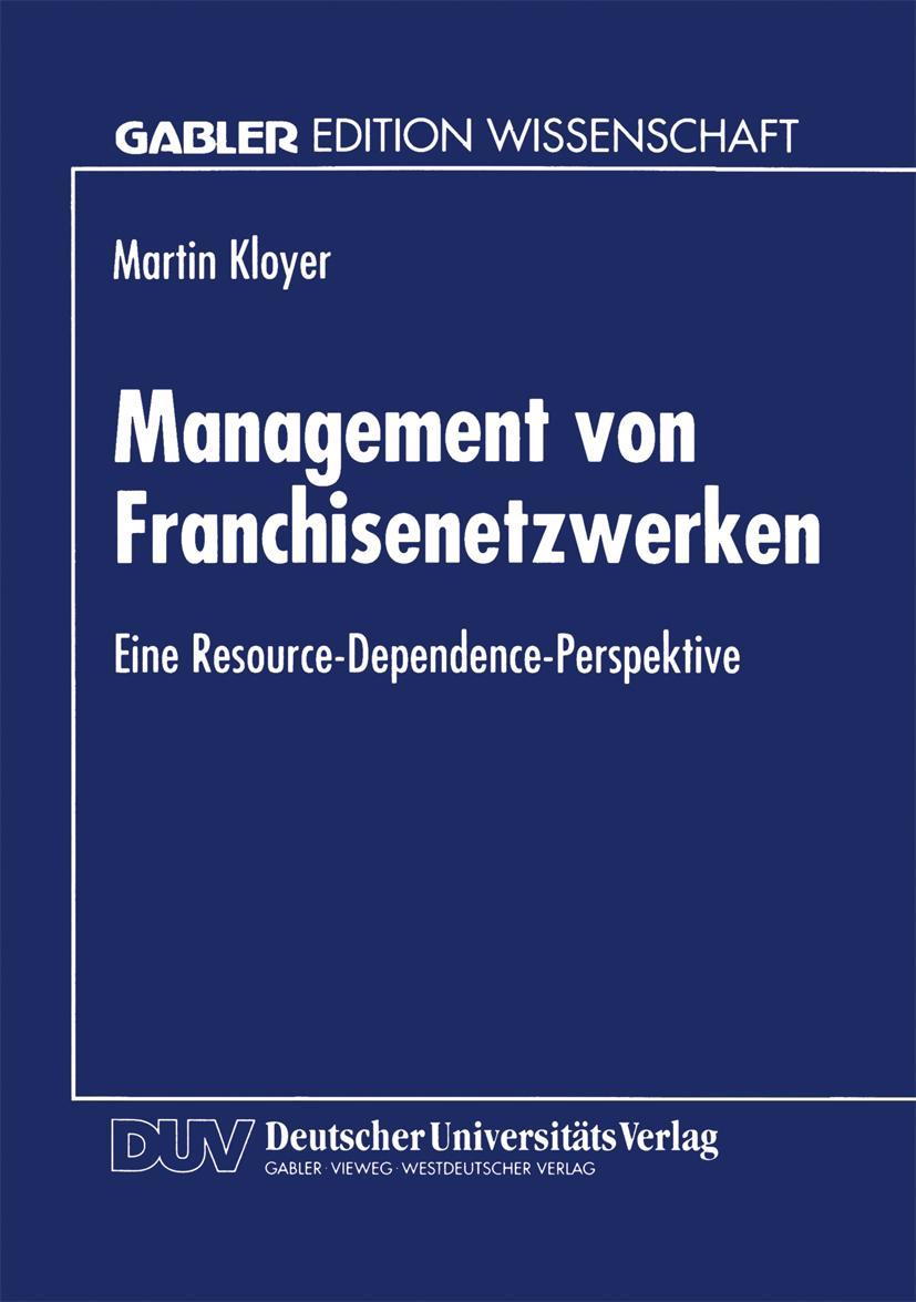 Vorderes Coverbild Management von Franchisenetzwerken
