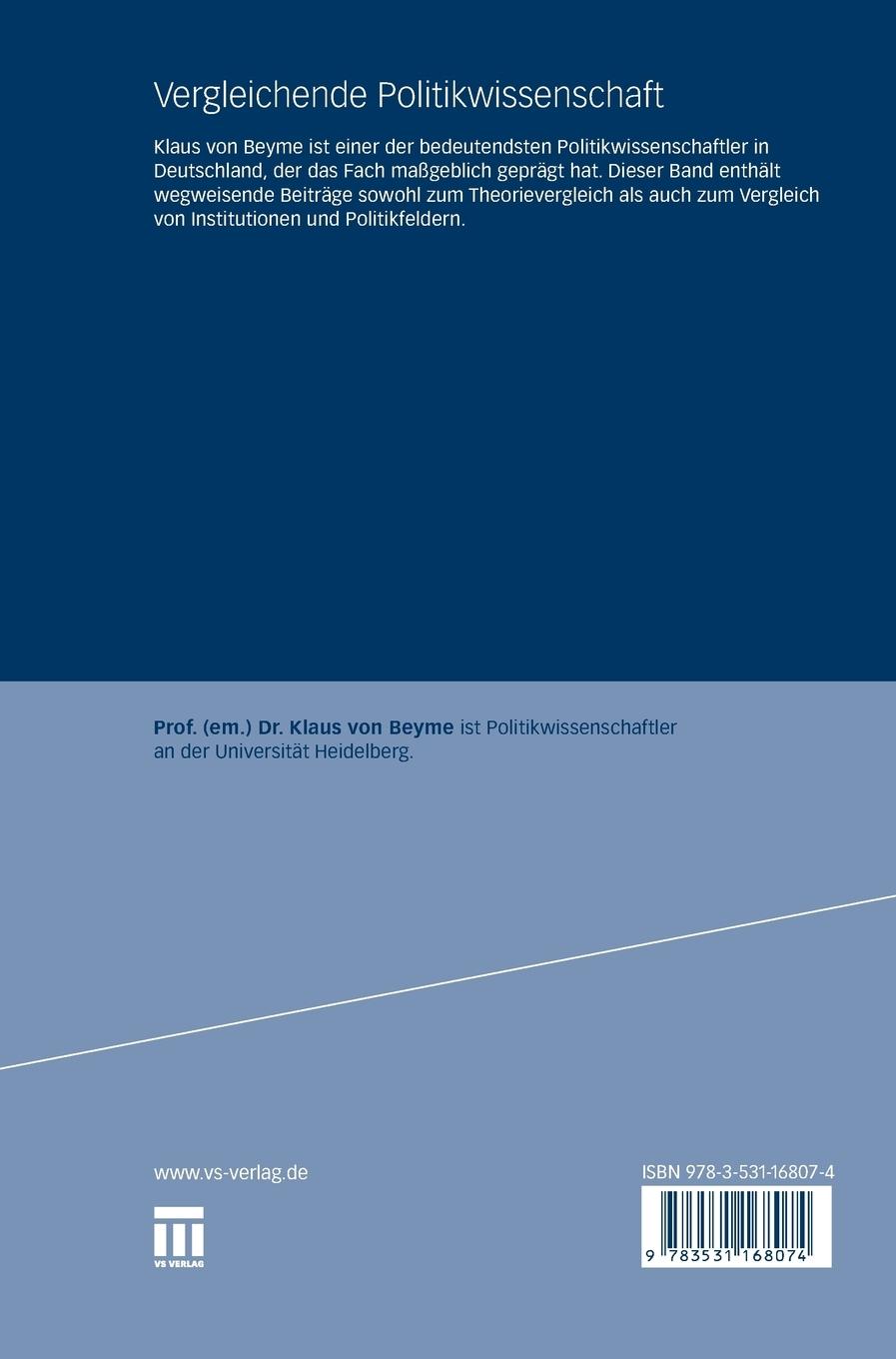 Rückseitencover Vergleichende Politikwissenschaft