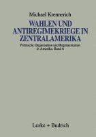 Vorderes Coverbild Wahlen und Antiregimekriege in Zentralamerika