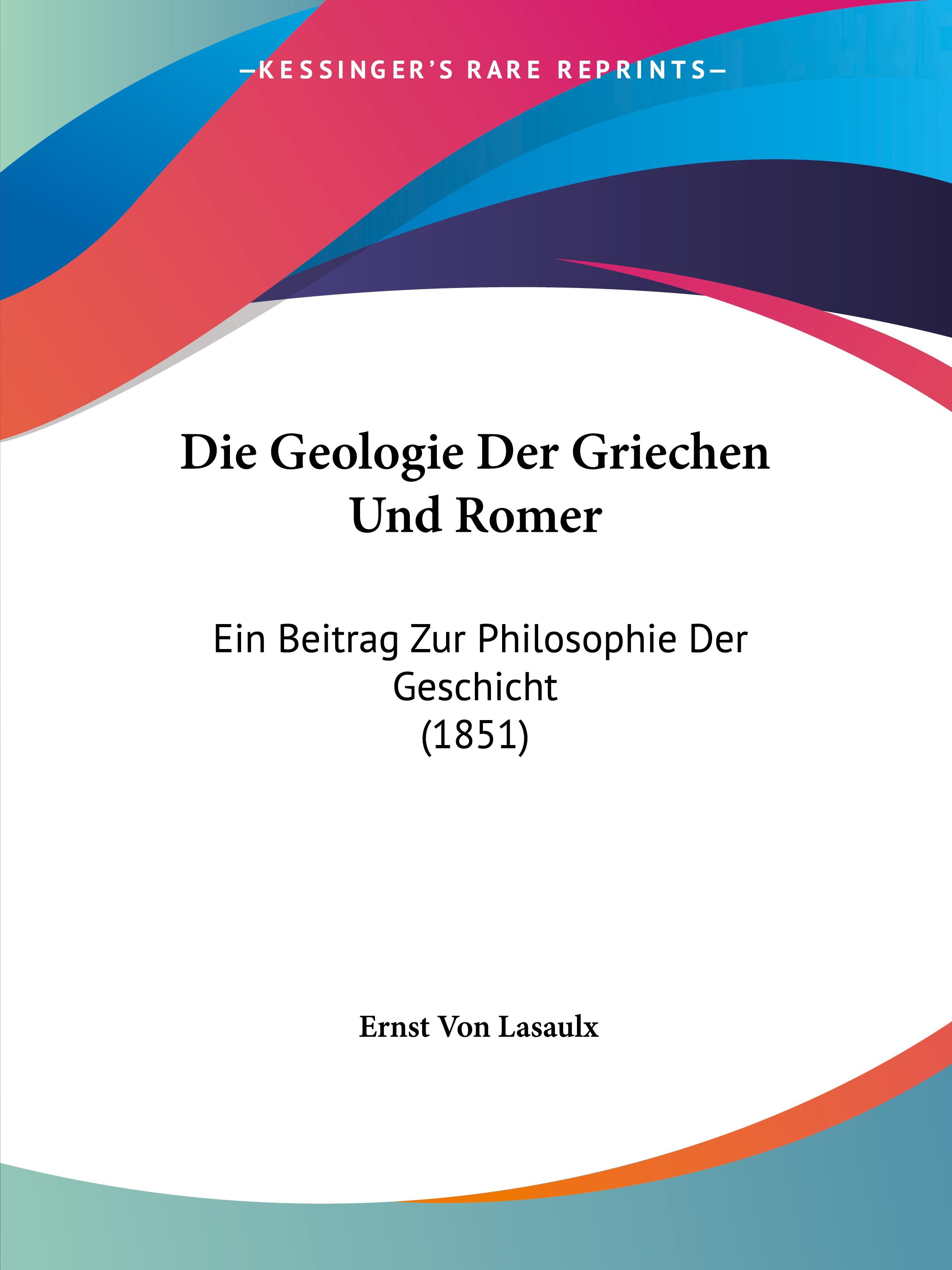 Vorderes Coverbild Die Geologie Der Griechen Und Romer