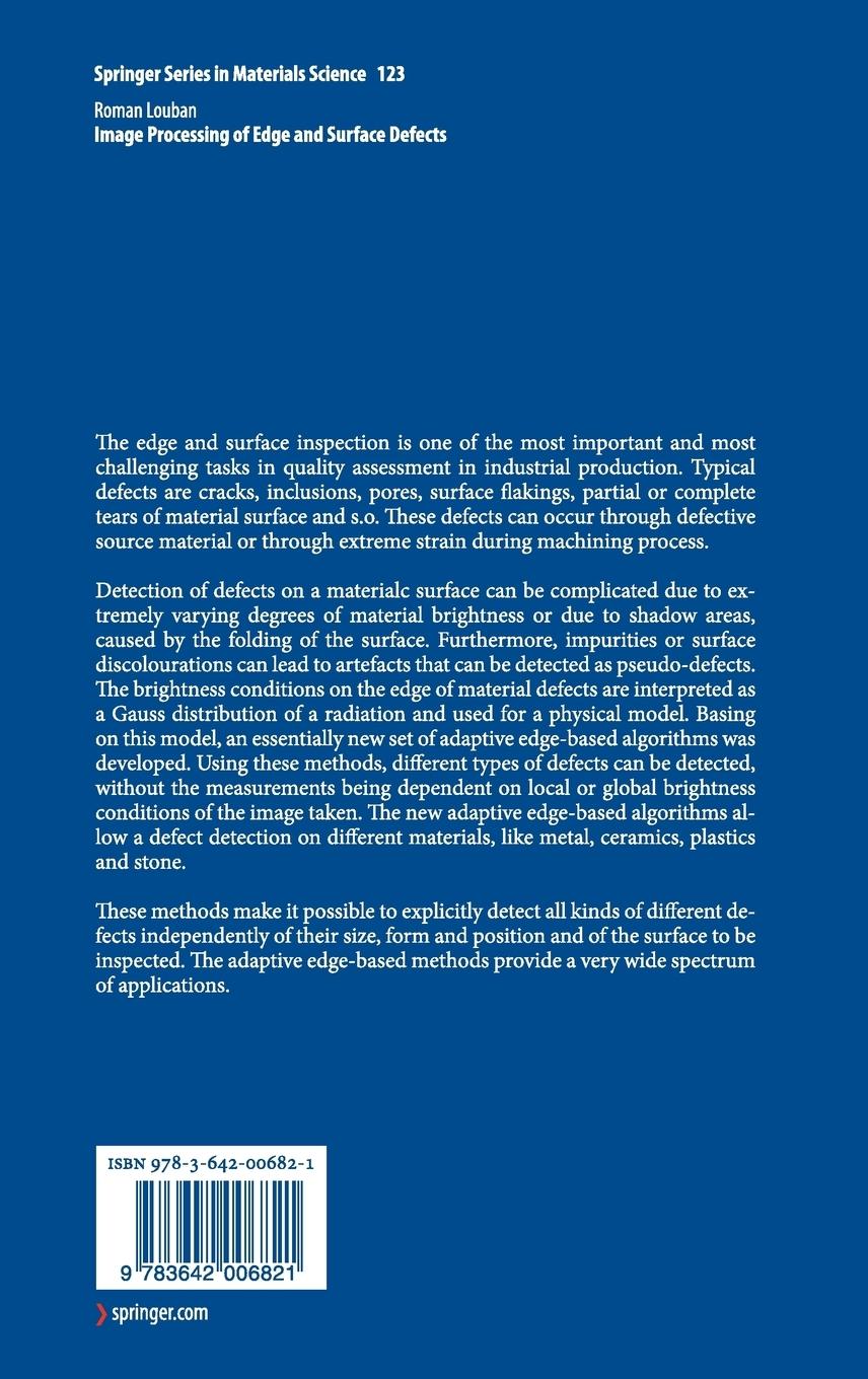 Rückseitencover Image Processing of Edge and Surface Defects