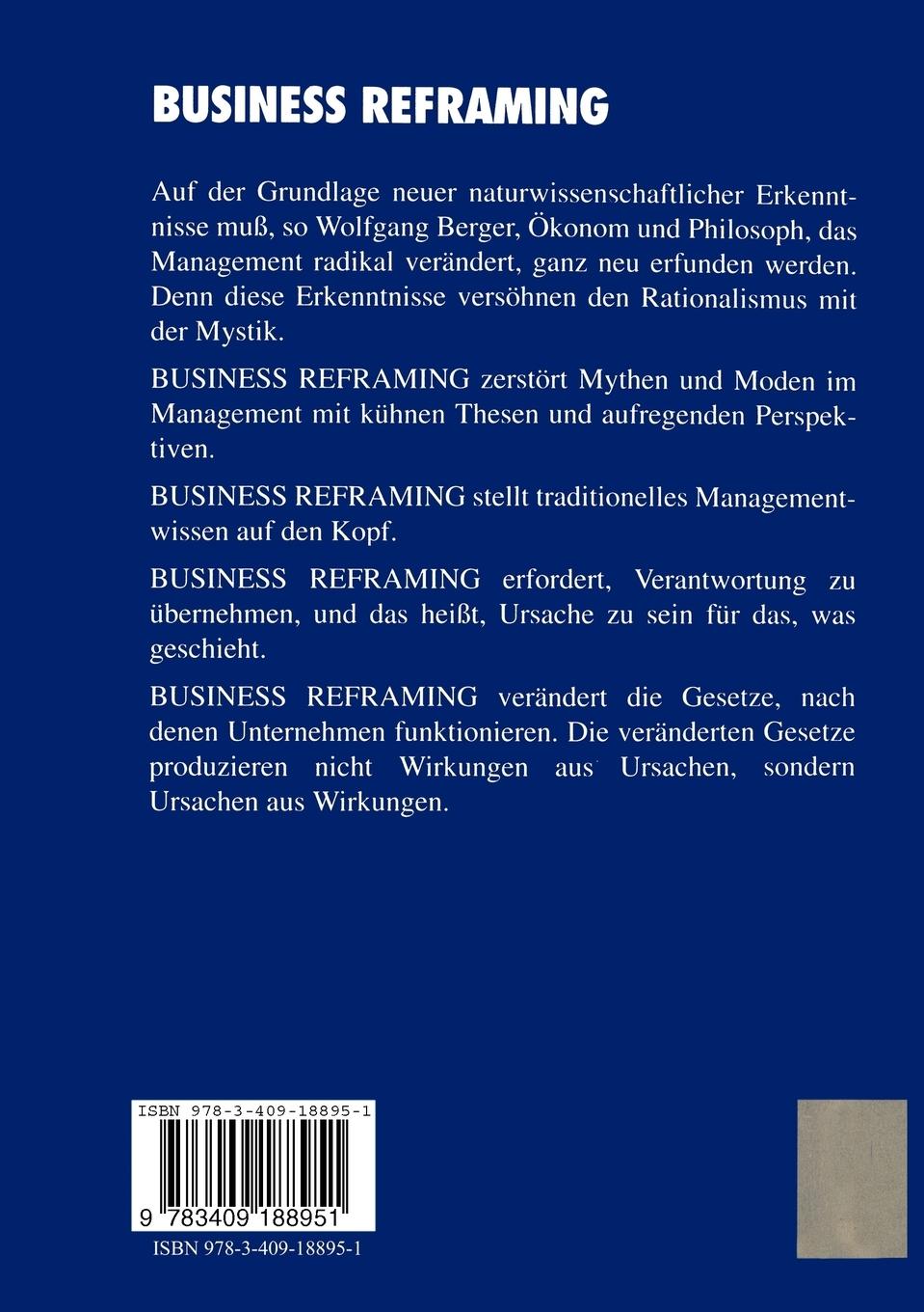 Rückseitencover Business Reframing