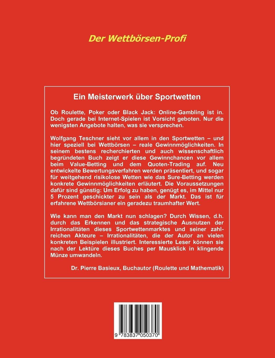 Rückseitencover Der Wettbörsen-Profi