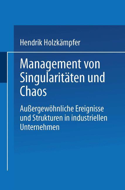 Vorderes Coverbild Management von Singularitäten und Chaos
