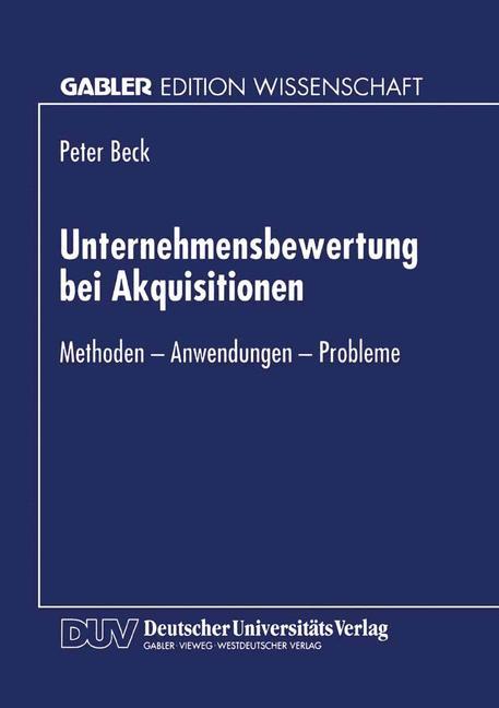 Vorderes Coverbild Unternehmensbewertung bei Akquisitionen
