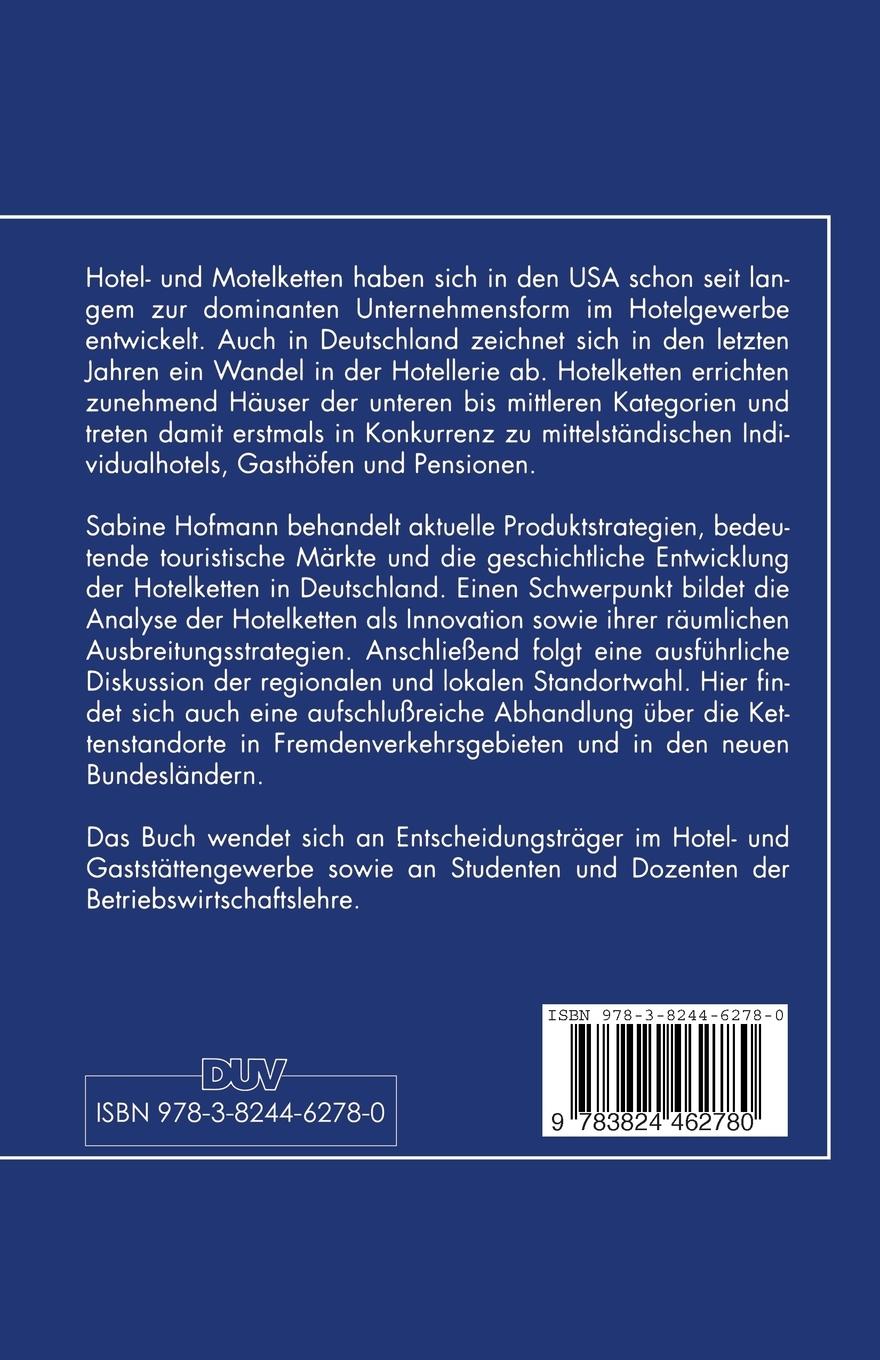 Rückseitencover Hotelketten in Deutschland