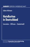 Vorderes Coverbild Hotelketten in Deutschland