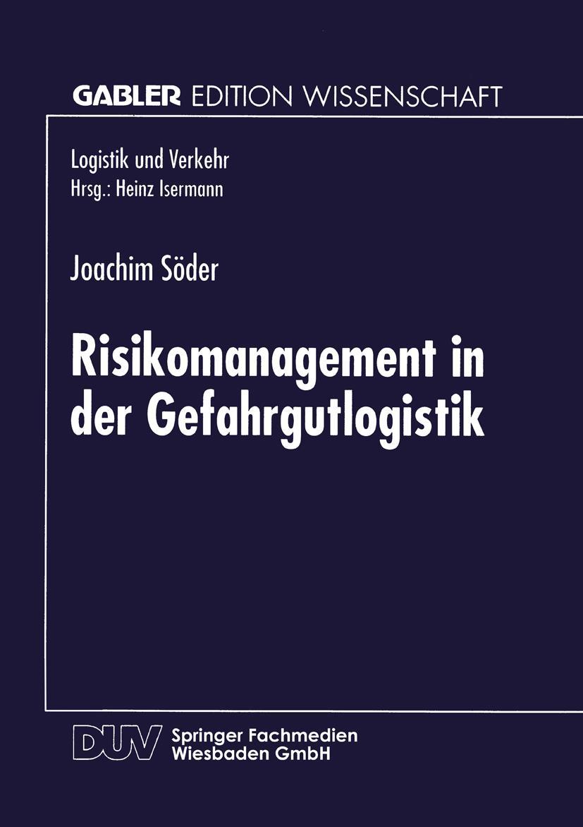 Vorderes Coverbild Risikomanagement in der Gefahrgutlogistik