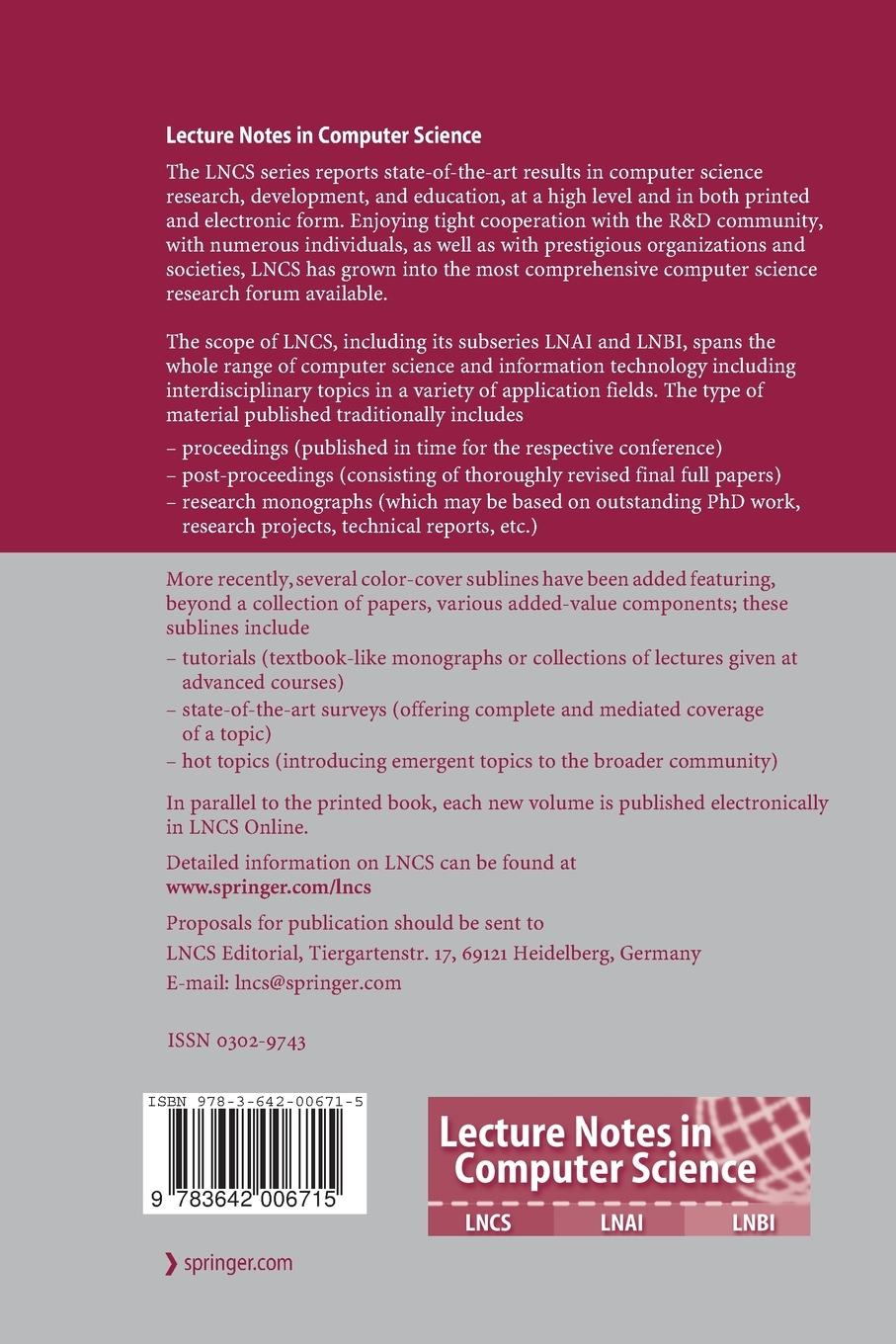 Rückseitencover Advances in Data and Web Management