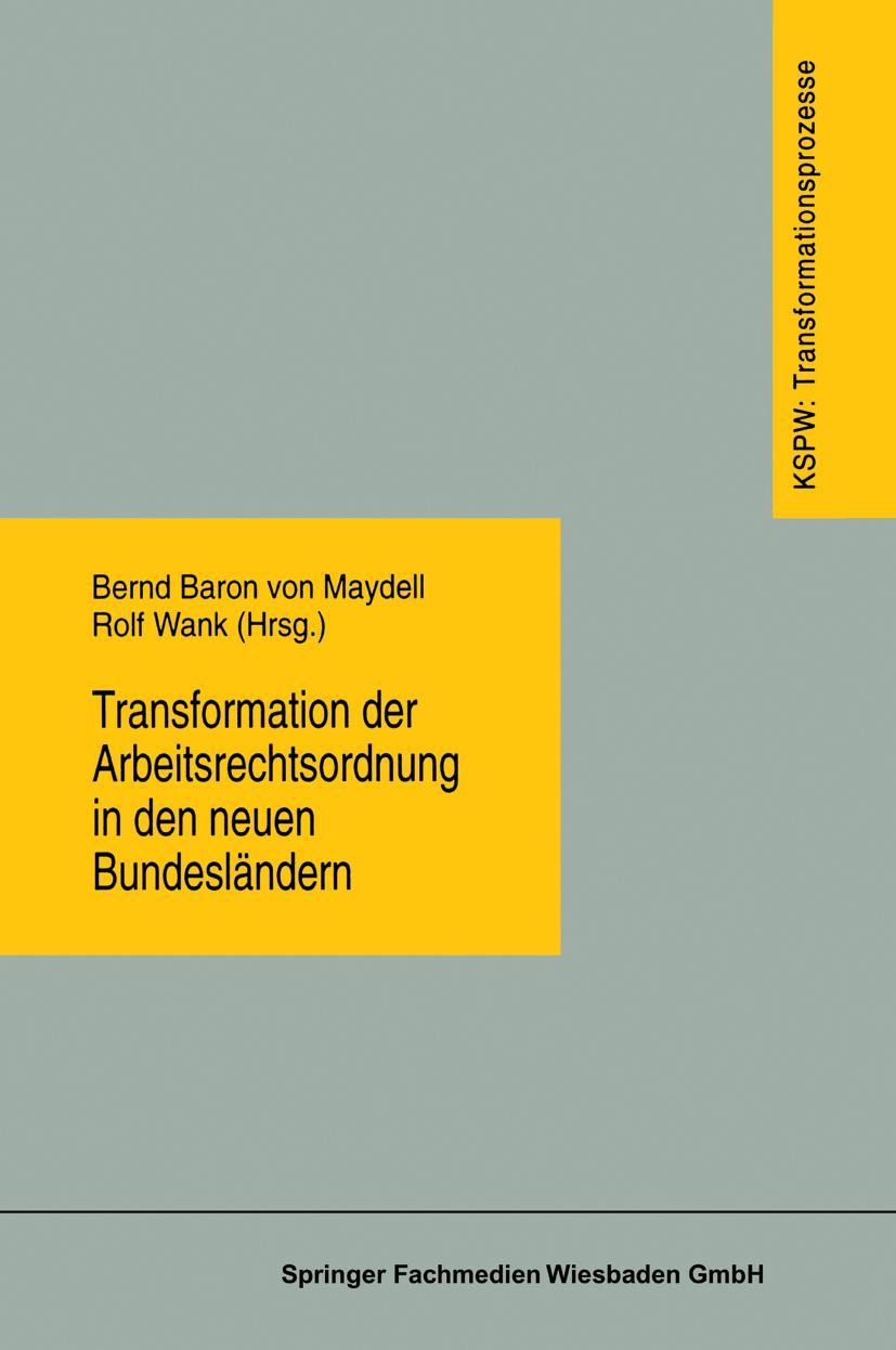 Vorderes Coverbild Transformation der Arbeitsrechtsordnung in den neuen Bundesländern