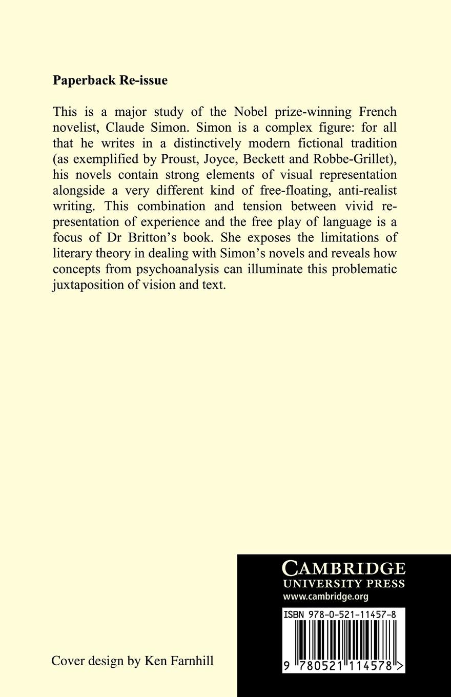 Rückseitencover Claude Simon