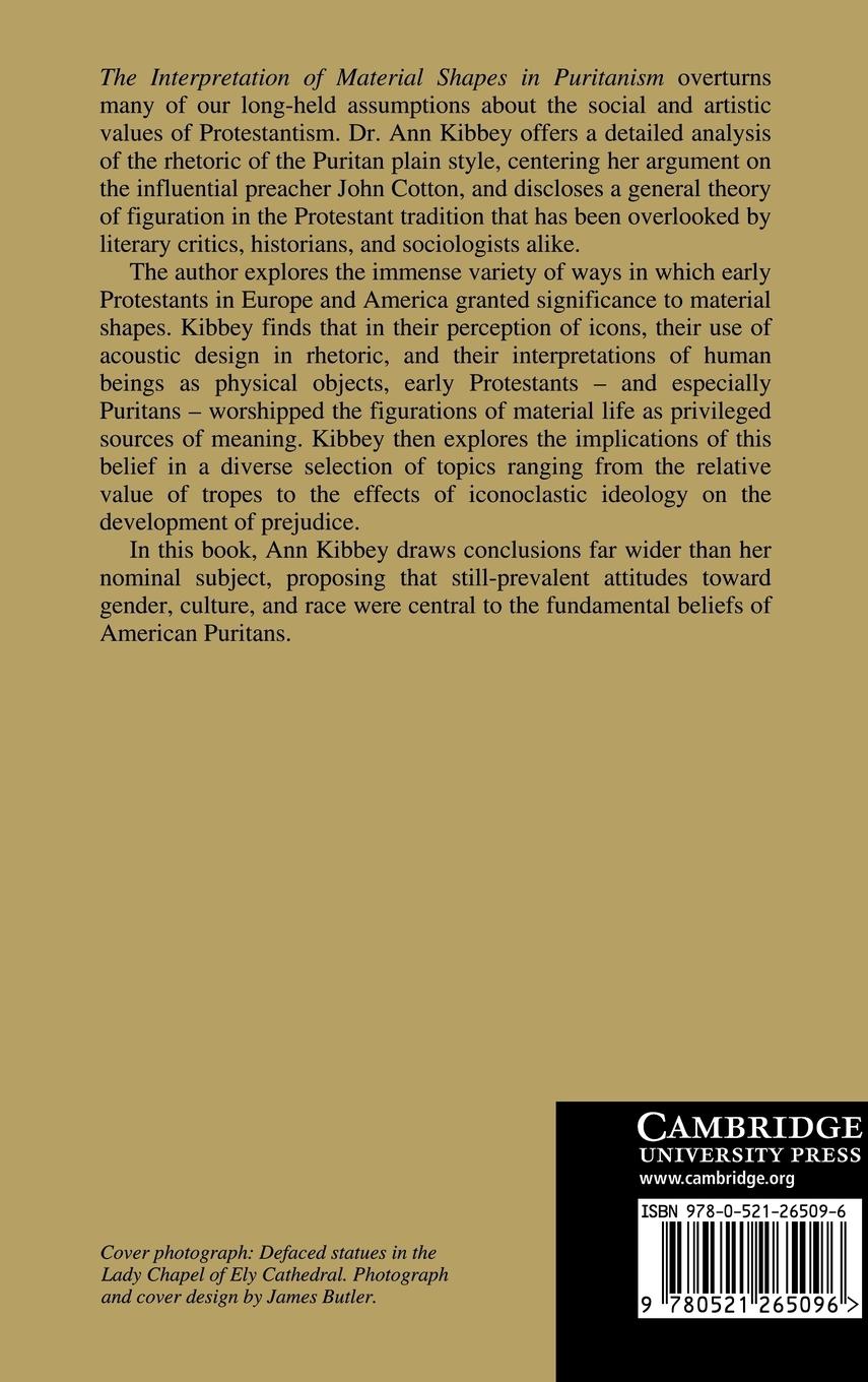 Rückseitencover The Interpretation of Material Shapes in Puritanism