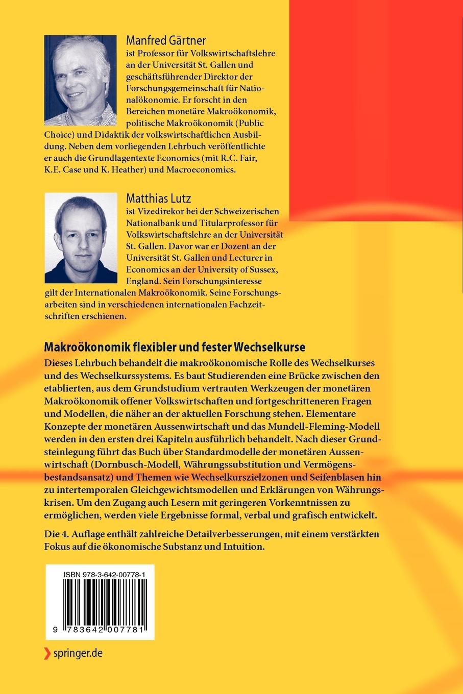 Rückseitencover Makroökonomik flexibler und fester Wechselkurse
