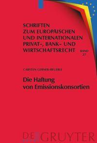 Vorderes Coverbild Die Haftung von Emissionskonsortien