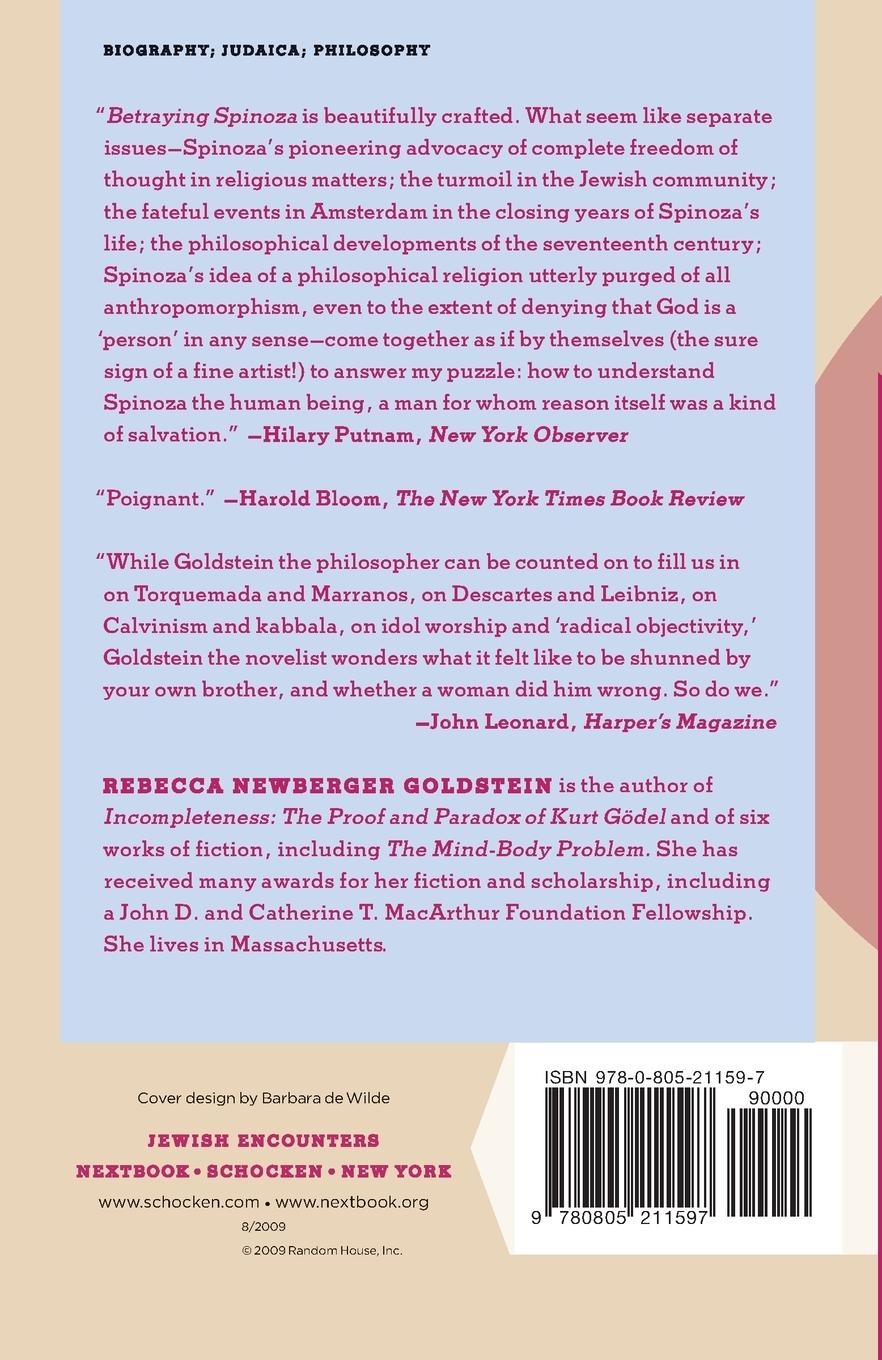 Rückseitencover Betraying Spinoza