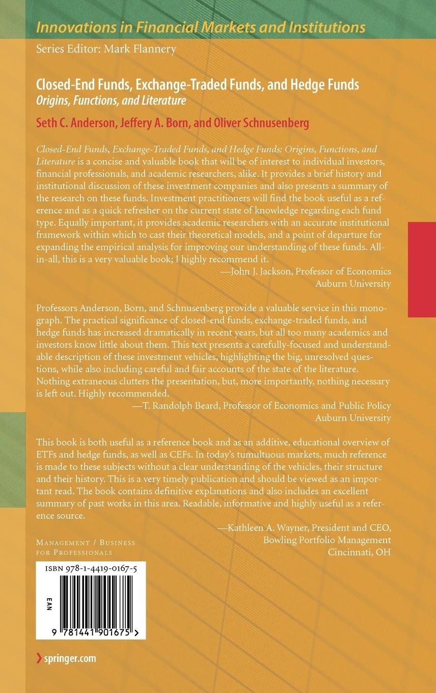 Rückseitencover Closed-End Funds, Exchange-Traded Funds, and Hedge Funds