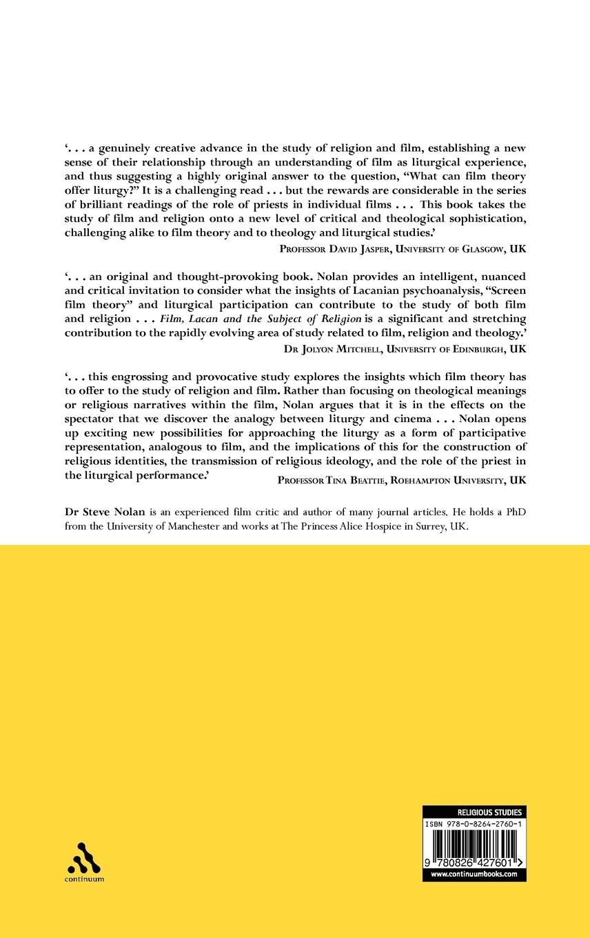 Rückseitencover Film, Lacan and the Subject of Religion