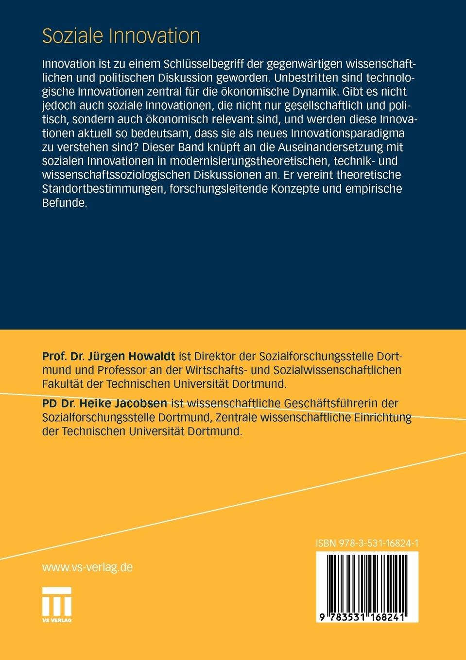 Rückseitencover Soziale Innovation