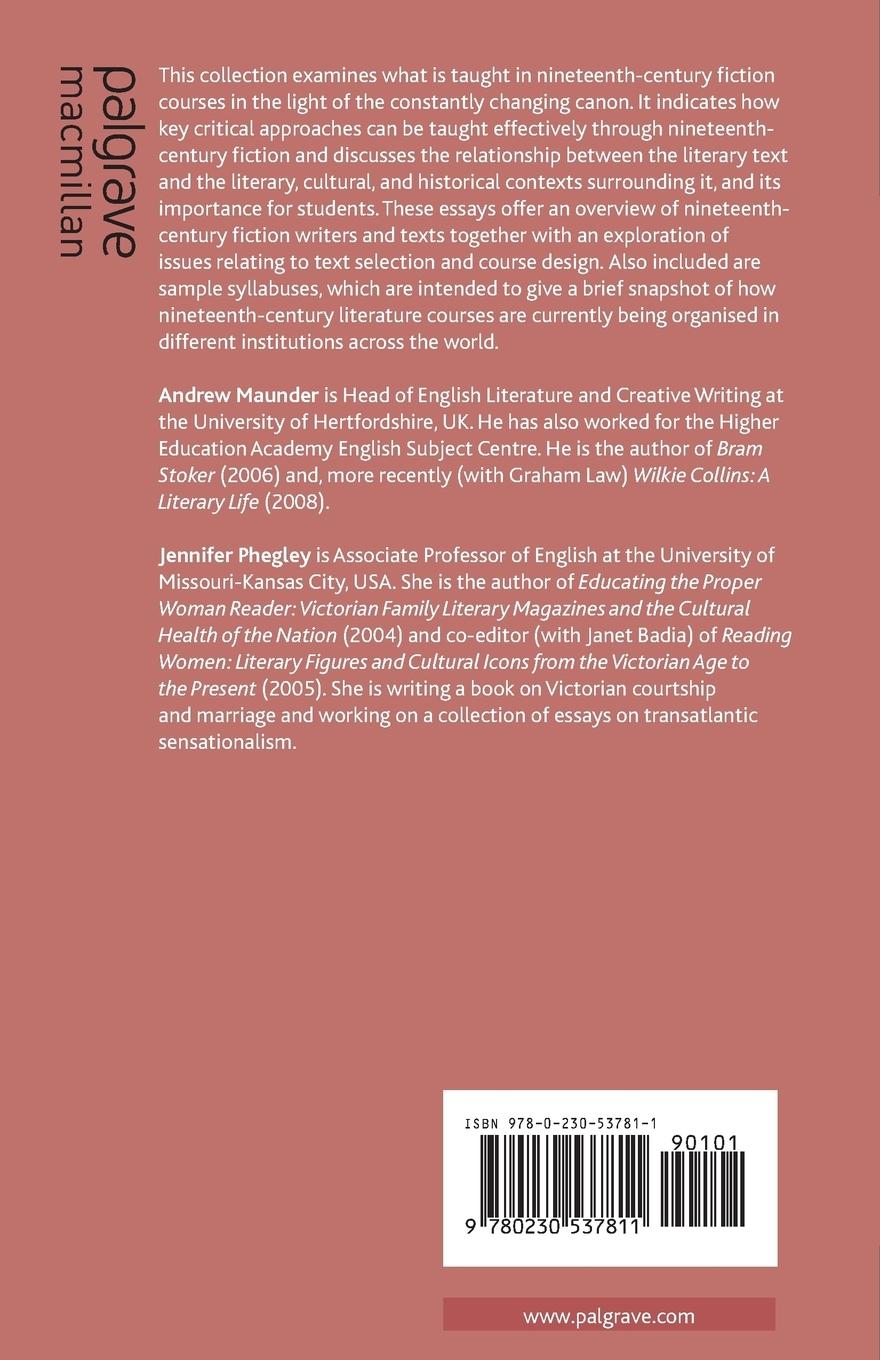 Rückseitencover Teaching Nineteenth-Century Fiction