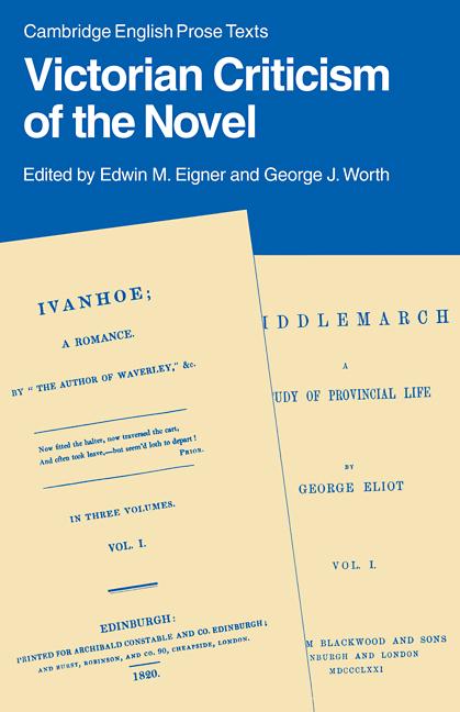 Vorderes Coverbild Victorian Criticism of the Novel